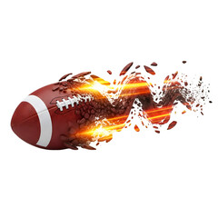 Dynamic American Football Motion Effect with Glowing Streaks