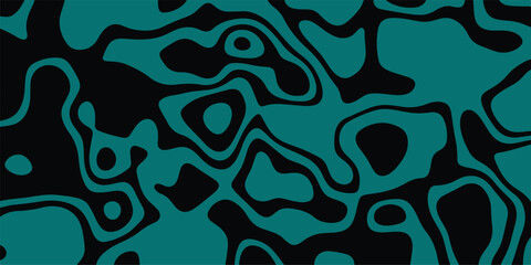 Abstract organic shapes in teal and black creating a fluid, marbled pattern with smooth transitions and rounded forms, perfect for modern backgrounds and artistic visual concepts