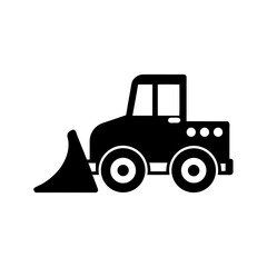 snowplow icon black silhouette vector illustration on transparent background