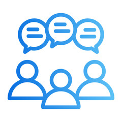 forum community chat Line Gradient Icon