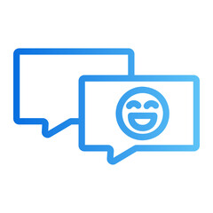 emoji message Line Gradient Icon