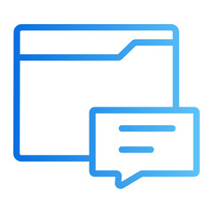 message draft Line Gradient Icon
