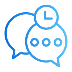 message history Line Gradient Icon