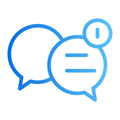 message notification Line Gradient Icon