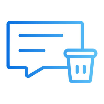 deleted message Line Gradient Icon