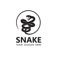 illustration of black snake isolated on white background
