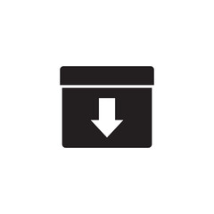 Solid Calendar Download Icon Saving Exporting Date Information