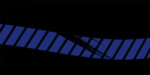 Abstract blue line and black background for business card, cover, banner, flyer. Vector illustration