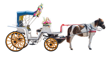 Traditional Horse Carriage Isolated on Background Representing Cultural Transportation and Tourism Heritage