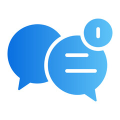 message notification Line Gradient Icon