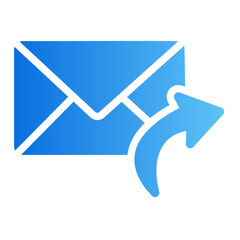 message forwarded Line Gradient Icon