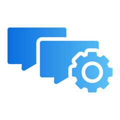 message settings Line Gradient Icon
