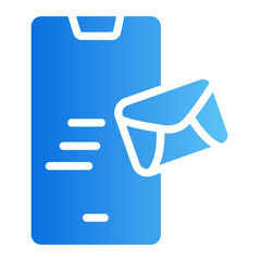 nessage received Line Gradient Icon