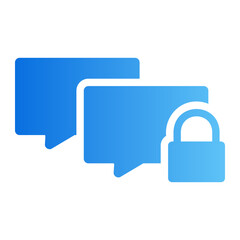 secure message Line Gradient Icon