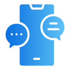 smartphone chat Line Gradient Icon