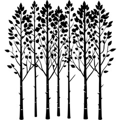 Seamless vector illustration of a vintage floral pattern featuring an elegant tree silhouette with decorative branches and summer leaf ornaments for a nature inspired wallpaper design