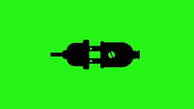 Electrical plug and socket icon animation for green screen motion graphics in 4K