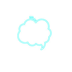 Neon Comic Bubble Text