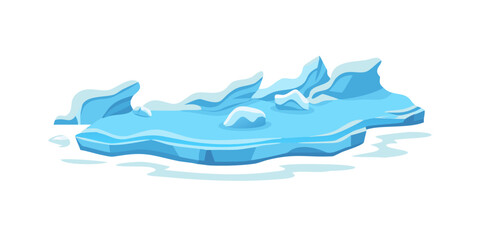 Illustration of melting iceberg