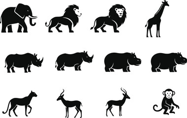 animals silhouettes vector