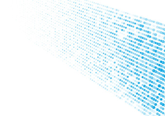 Bright blue minimal dotted lines abstract background. Geometric tech concept vector design