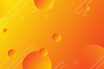 Abstract colorful geometric background. Orange and yellow elements with gradient. Dynamic shapes composition.