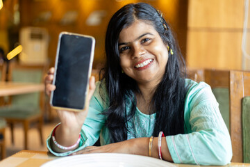 Smiling pretty woman