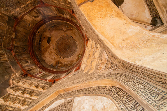 Lodi Gardens - New Delhi, India. The park spreads over 90 acres (360,000 m2), it contains Mohammed Shah's Tomb, the Tomb of Sikandar Lodi, the Shisha Gumbad and the Bara Gumbad.