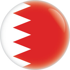 Bahrain flag in Circular Format
