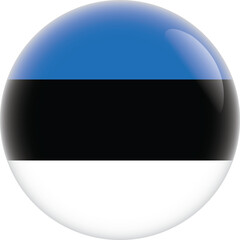 Estonia flag in Circular Format