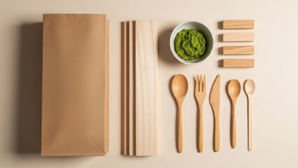 Eco Friendly Disposable Cutlery and Food Container Set stock