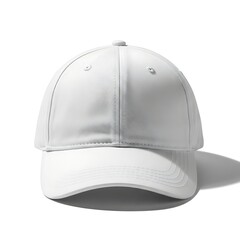 Minimalist white baseball cap