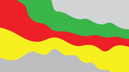 A waving rainbow pride flag is integrated into a German national banner design as a vector illustration symbol for the LGBT community in Europe
