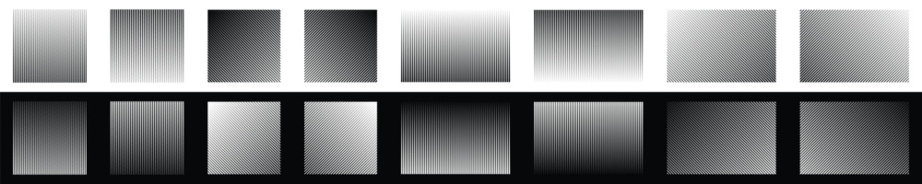 Abstract Geometric Line Patterns Set Vector Speed Lines and Hatching Textures.