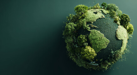 Green planet earth eco globe nature conservation sustainable world forest ecology Green planet