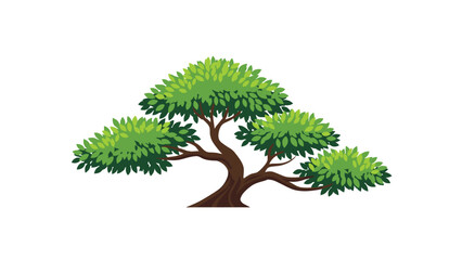 Lush green tree with a full canopy and strong roots stands as a symbol of nature and growth.