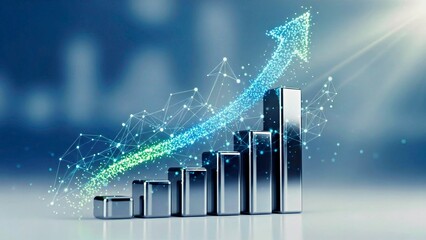 abstract business background with up trend