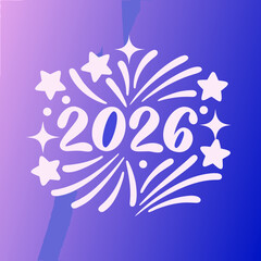 Obraz premium Celebrating the year 2026 with fireworks