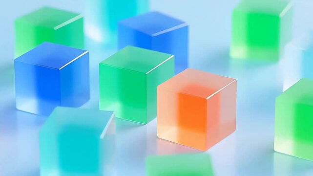 ColorfulTransparentCubesArrangement