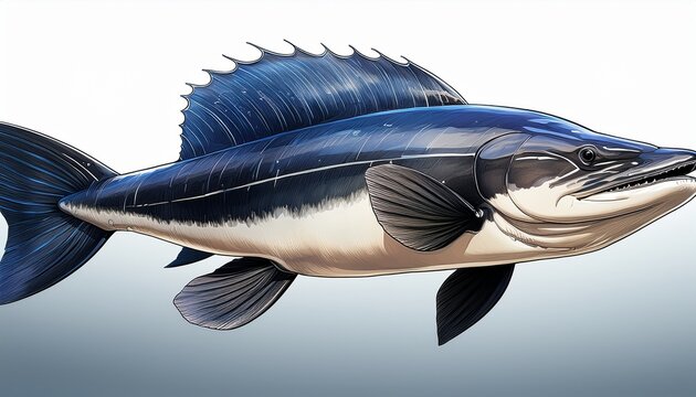 cobia fish strong bodied marine species realistic cut out