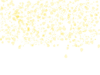 Falling yellow confetti against a black background illustration
