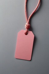 blank tag on pink