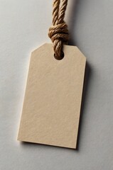 blank price tag on wood