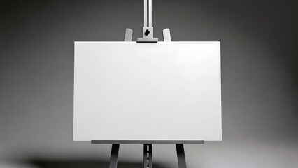 Obraz premium Empty Canvas on Adjustable Easel for Art Studio Work