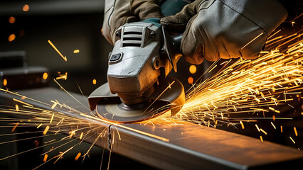 worker welding steel