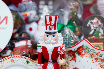 Nutcracker Drummer Figurine with Elaborate Uniform and Christmas Decoration