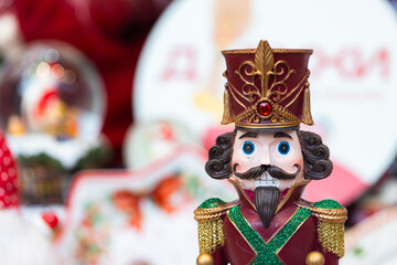 Nutcracker Drummer Figurine with Elaborate Uniform and Christmas Decoration