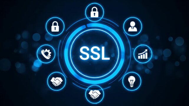SSL secure sockets layer concept for online data security