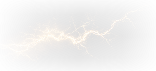 Sharp Golden Lightning Bolt Strike PNG Electric Storm Burst Transparent Background PNG