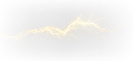 Radiant Golden Lightning Bolt PNG Storm Sky Electric Strike Flash Effect PNG